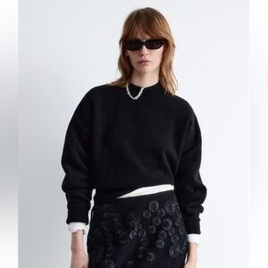 & Other Stories Black Mock Neck Sweater. Size S